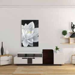 Canvas 24 x 36 - Overhead view of a lotus flower