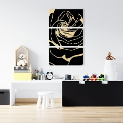 Canvas 24 x 36 - Silhouette of a rose