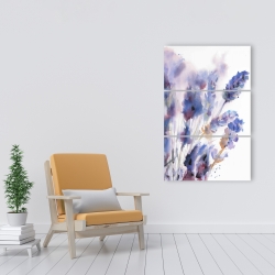 Toile 24 x 36 - Fleurs de lavande floues à l'aquarelle