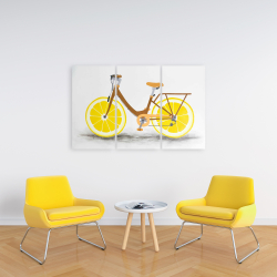 Toile 24 x 36 - Bicyclette avec roues de citron