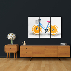 Canvas 24 x 36 - Orange wheel bike