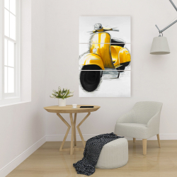 Toile 24 x 36 - Scooter jaune italien