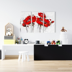 Canvas 24 x 36 - Abstract poppy flowers