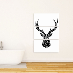 Canvas 24 x 36 - Geometric deer head