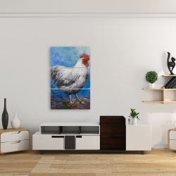 Canvas 24 x 36 - Grey rooster