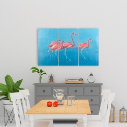 Canvas 24 x 36 - Four flamingos