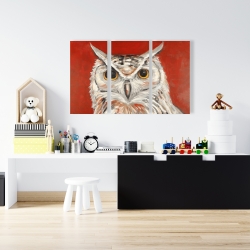 Canvas 24 x 36 - Colorful eagle owl