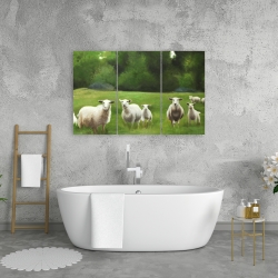 Toile 24 x 36 - Champ de moutons