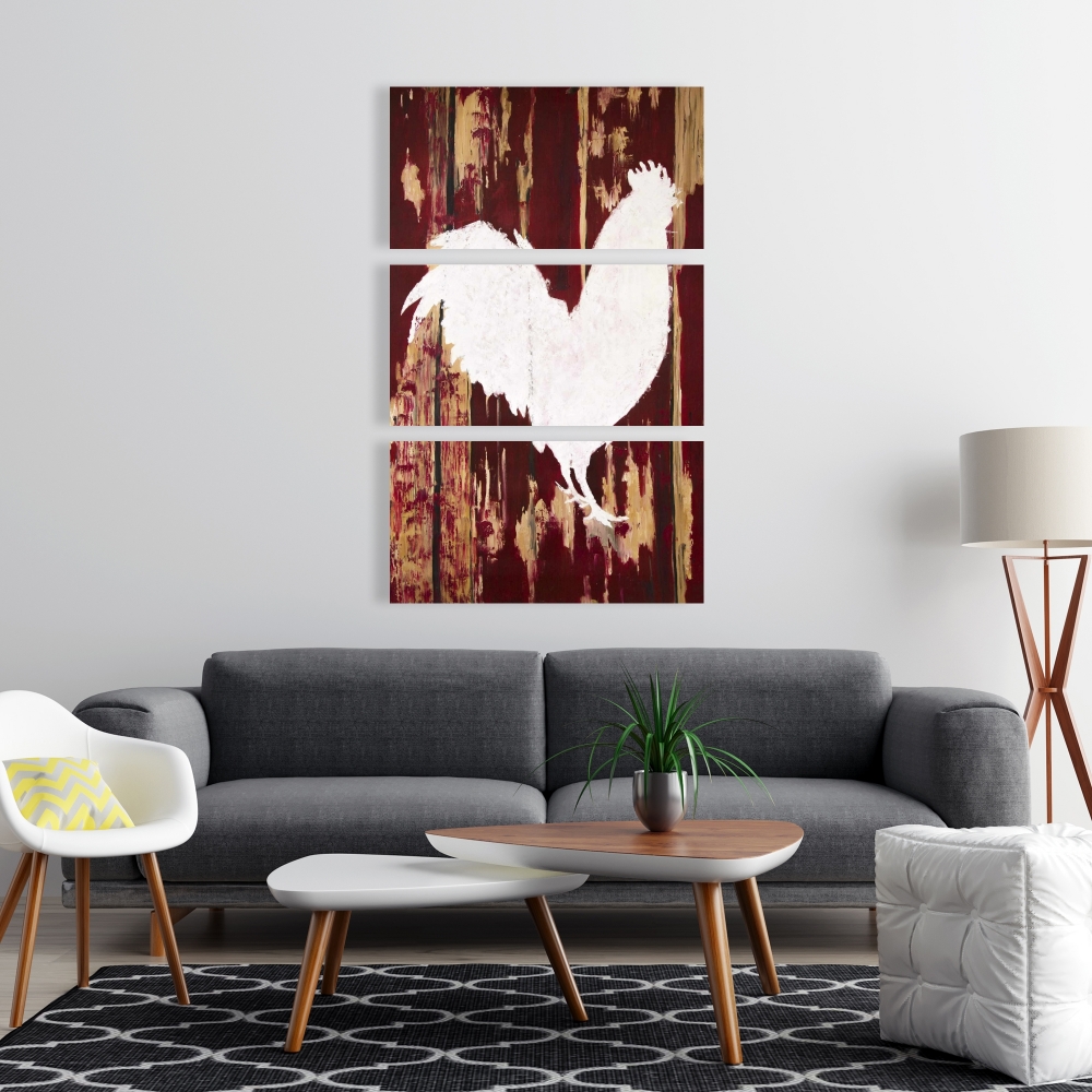 Rooster silhouette | Fine art print on canvas 48