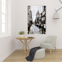 Canvas 24 x 36 - Busy gray street