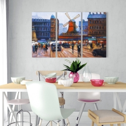 Canvas 24 x 36 - Street scene to moulin rouge