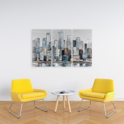 Canvas 24 x 36 - Abstract urban skyline