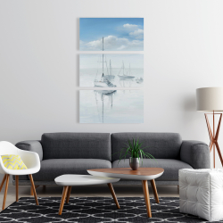 Canvas 24 x 36 - Sailboats on the quiet lake