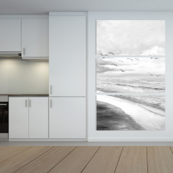 Canvas 40 x 60 - Monochrome tropical sunset