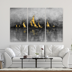 Canvas 40 x 60 - Gold sailboats