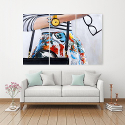 Canvas 40 x 60 - Fashionable woman with glasses