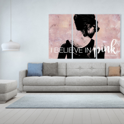 Canvas 40 x 60 - I believe in pink