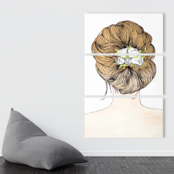 Canvas 40 x 60 - Lady with flowers in her blondy hair