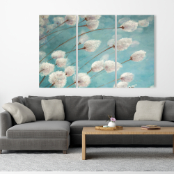 Canvas 40 x 60 - Cotton grass plants in the wind