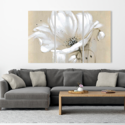 Canvas 40 x 60 - White abstract wild flower