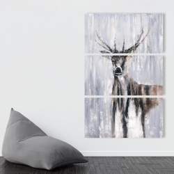 Canvas 40 x 60 - Winter abstract deer