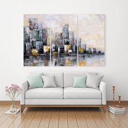 Toile 40 x 60 - Paysage urbain abstrait le matin