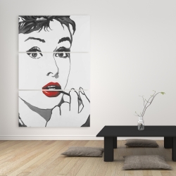 Canvas 40 x 60 - Audrey hepburn outline style