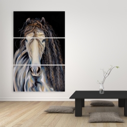 Canvas 40 x 60 - Abstract horse with curly mane