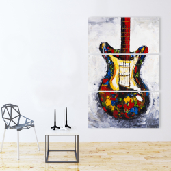 Canvas 40 x 60 - Colorful guitar