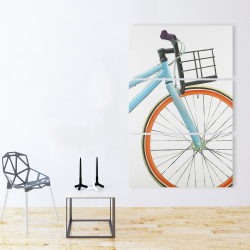 Toile 40 x 60 - Bicyclette bleue et orange