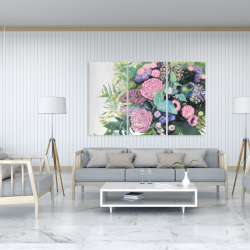 Canvas 40 x 60 - Melody of fuchsia flowers