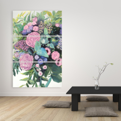 Canvas 40 x 60 - Melody of fuchsia flowers