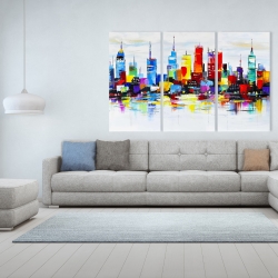 Canvas 40 x 60 - Abstract and colorful city