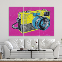 Canvas 40 x 60 - Colorful retro camera