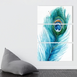 Canvas 40 x 60 - Long peacock feather