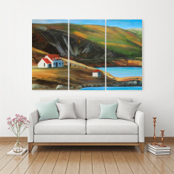 Canvas 40 x 60 - Scottish valley by a beautiful day