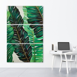 Canvas 40 x 60 - Several exotic plant leaves