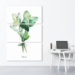 Canvas 40 x 60 - Tied up basil leaves bundle - en