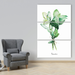 Canvas 40 x 60 - Tied up basil leaves bundle - fr