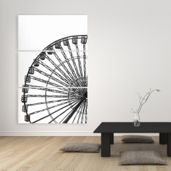 Canvas 40 x 60 - Monochrome ferris wheel