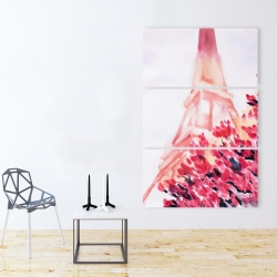 Toile 40 x 60 - Tour eiffel rose