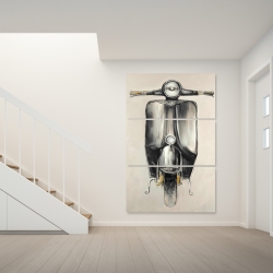 Canvas 40 x 60 - Small black moped