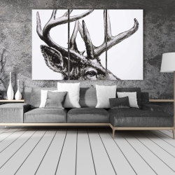 Canvas 40 x 60 - Roe deer plume