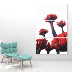 Canvas 40 x 60 - Red tropical flowers