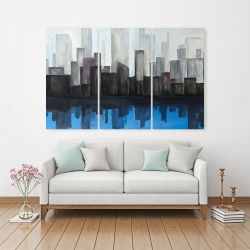 Canvas 40 x 60 - View of a blue city