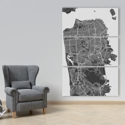 Toile 40 x 60 - Plan de la ville de san francisco