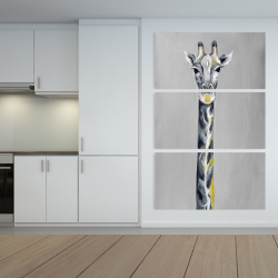 Canvas 40 x 60 - Steel blue giraffe