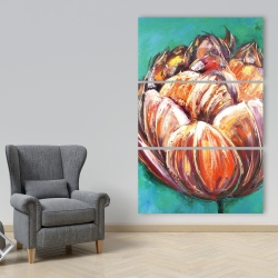 Canvas 40 x 60 - Abstract double tulips flower