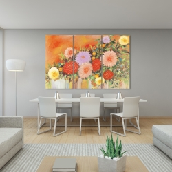 Canvas 40 x 60 - Colorful abstract flowers