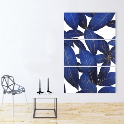 Canvas 40 x 60 - Abstract modern blue leaves